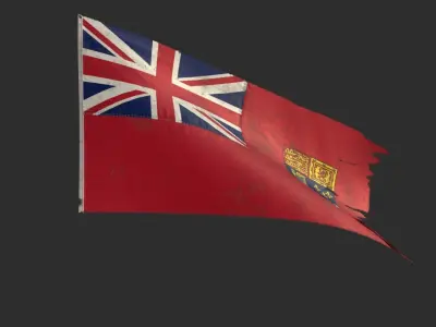 Canada Flag Low-poly 3D model
