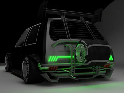 maruti 800 modfied Free low-poly 3D model