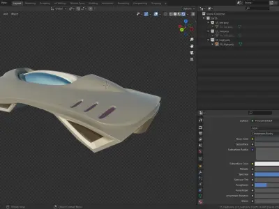 Simplistic Flying Vehicle 15 FREE SAMPLE Free low-poly 3D model