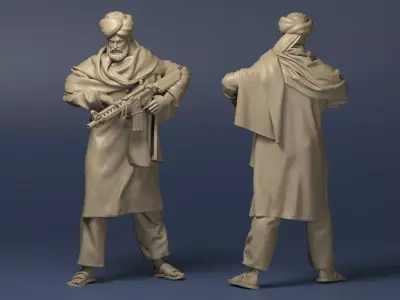 Eastern warrior 3D print model