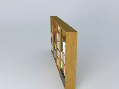 Wooden Bookcase Free 3D model purchase