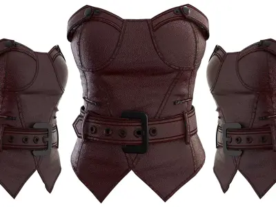 Corset Top Low-poly 3D model