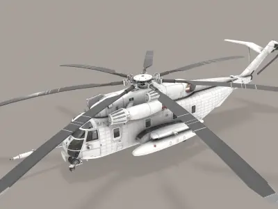 CH-53E Super Stallion Blank Livery Low-poly 3D model