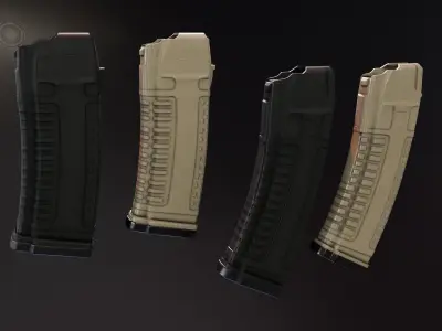 Pufgun AK Magazines Low-poly 3D model