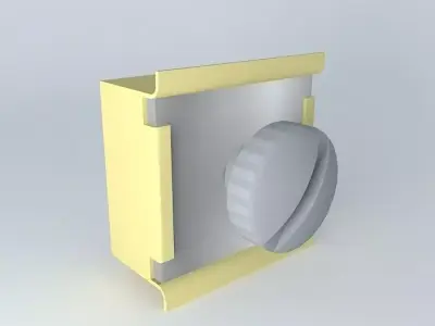 Rack Mount Anchor Screw, nut and retainer 3D model