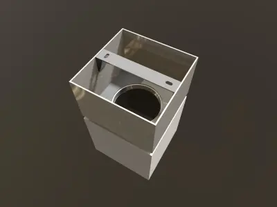 Square LED Light Fixture Free 3D model