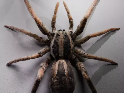 Spider vfx  rig animate  Low-poly 3D model