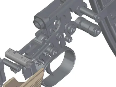 STG-44 gun with wooden handle 3D model