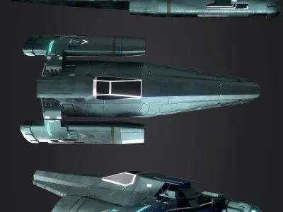 Trello - Spaceship Low-poly 3D model Low-poly 3D model