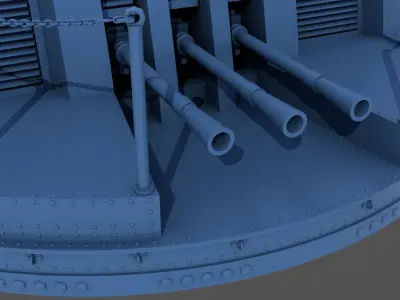 Type 96 turret 1945 - Commercial license - 1-100 scale 3D print model