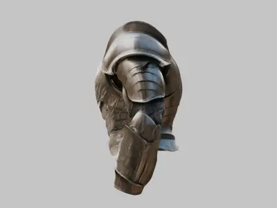 Stylized Medieval Armor Muscular Anatomy Standalone Model Low-poly 3D model