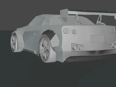 Nissan gtr low poly Free low-poly 3D model