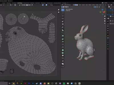 Rabbit Free low-poly 3D model