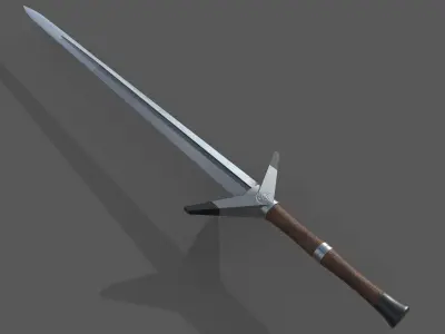 Two-handed sword 3D model purchase