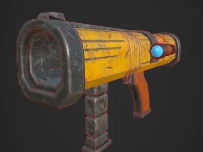 Stylized Rocket Launcher Low-poly 3D model
