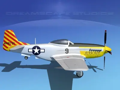 P-51D Mustang Ivanhoe 3D model