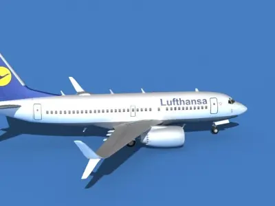 Boeing 737 MAX 7 Lufthansa 3D model