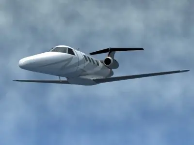 Embraer Phenom 100 business jet Low-poly 3D model