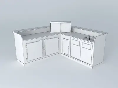 Kit314 Refrigerated Counter Cup and Pia by Alex Marques Free 3D model