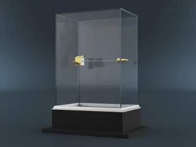 Exhibit of Multifunctional Satellite with Solar Panels 3D model