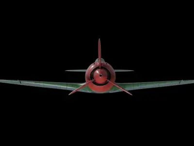 Airplane from World War II Lavochkin 5 3D model