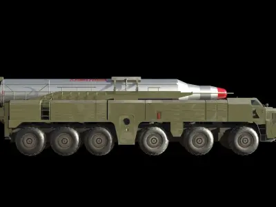 Musudan missile launcher 3D model