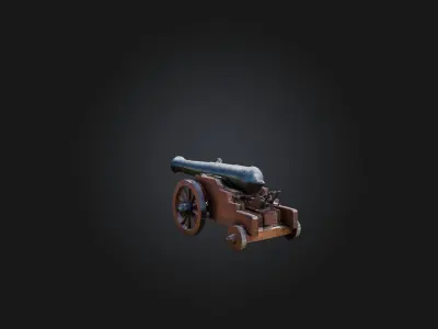 Cannon 3D model 13