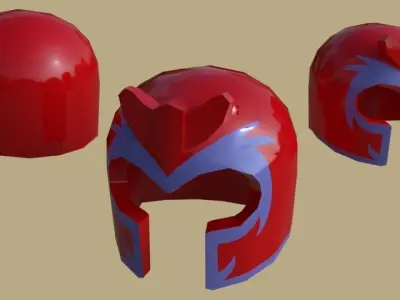 lego helmet magneto Free 3D model