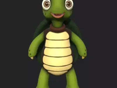 Cute Little Turtle 3d model Low-poly 3D model