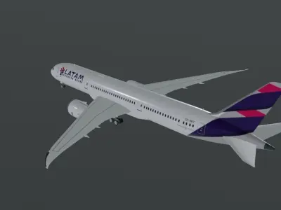 Latam Boeing 787-9 dreamliner 3d model Low-poly 3D model