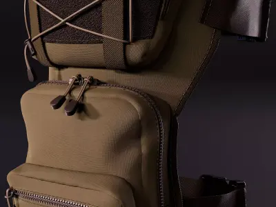 A pouch for the leg 3D model