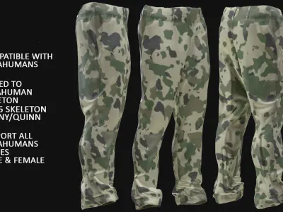 Pants 200 - All MH Bodies - UE5 Skeletons - Rigged Low-poly 3D model