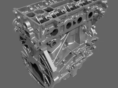 4 Cylinder Engine Block 02 3D model