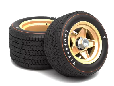 Firestone tyres - Campanolo rims 3D model
