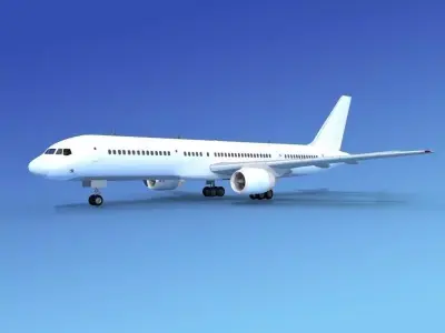 Boeing 757-200 Unmarked 4 3D model