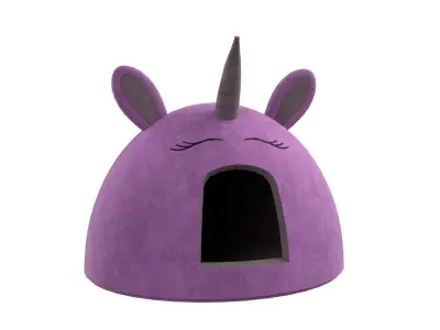 Unicorn Meow Hut Cat Hut Cat Tent Cozy Pink 3D model