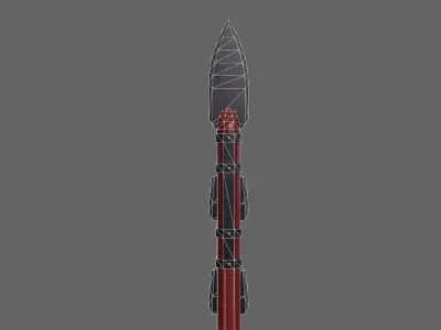 PBR Spear V3a Low-poly 3D model