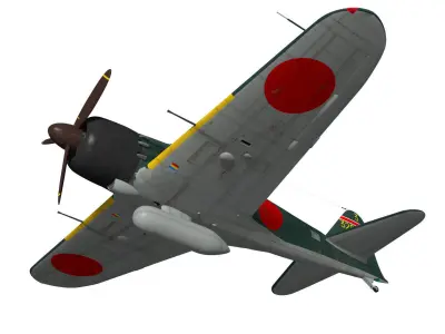 A6M5a Zero fighter Type 52 kou 3D model