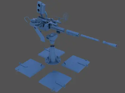 Japanese Type96 25mm AT-AA - Personal license - 1-4 scale 3D print model