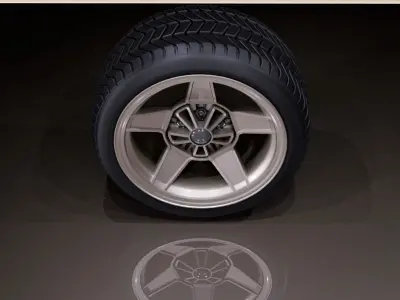 CR5HB wheel Low-poly 3D model