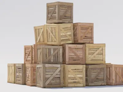 box Set 07 Low-poly 3D model