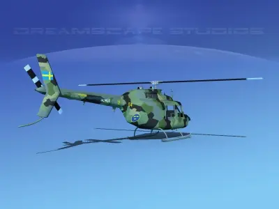 Bell OH-58B Swedish Army 3D model