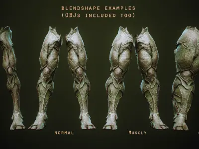 DEMON part four 40 Legs with Blendshapes 3D model