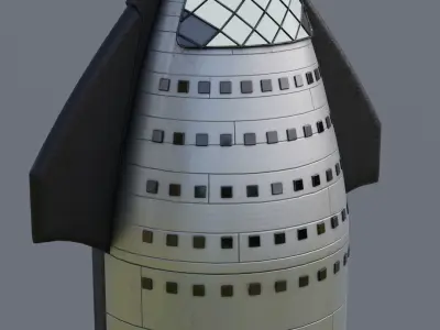 SpaceX Starship 3D model