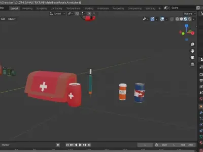 BattleRoyaleAsset parachute Free low-poly 3D model