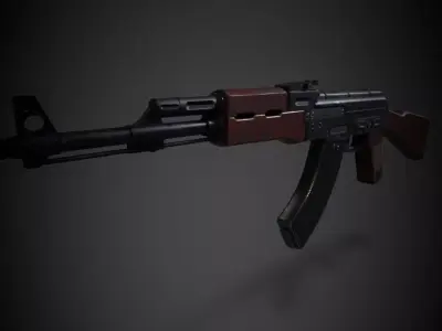 AK47 GAME READY 3D MODEL ak - rifle Low-poly 3D model