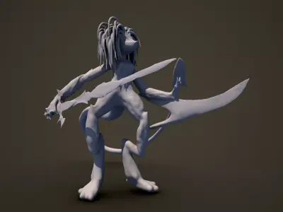 Lizz - Spore-like Creature Free 3D model