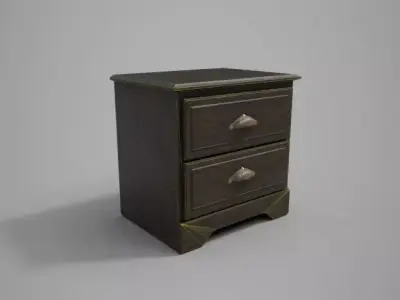 Nightstand Old Low-poly 3D model