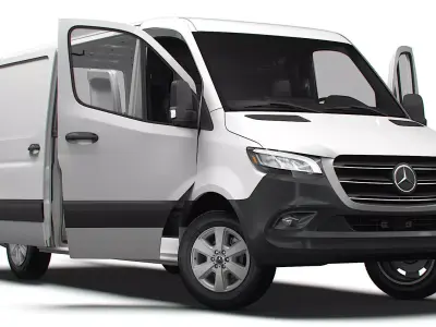 Mercedes Benz eSprinter Panel Van L2H1 RWD HQ Interior 2024 3D model