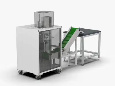 Automatic Printing Coding Bagging and Heat Sealing Machine 3D model